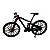Miniatura Bicicleta Bike Preto e Vermelho Metal 1:10 - Imagem 3