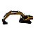 Miniatura Máquina Trator Escavadeira de Esteira Metal 1:50 - Imagem 3