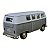Miniatura Volkswagen Kombi Classic Cinza e Branco RMZ 1:32 - Imagem 6