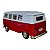 Miniatura Volkswagen Kombi Classic Vermelho/Branco RMZ 1:32 - Imagem 3