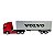 Miniatura Caminhão Volvo Fh500 Vermelho Carreta Baú 1:32 - Imagem 5