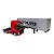 Miniatura Caminhão Volvo Fh500 Vermelho Carreta Baú 1:32 - Imagem 2