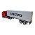 Miniatura Caminhão Volvo Fh500 Vermelho Carreta Baú 1:32 - Imagem 4