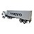 Miniatura Caminhão Volvo Fh500 Branco Carreta Baú 1:32 - Imagem 4