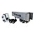 Miniatura Caminhão Volvo Fh500 Branco Carreta Baú 1:32 - Imagem 3