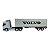 Miniatura Caminhão Volvo Fh500 Prata Carreta Baú 1:32 - Imagem 5