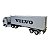 Miniatura Caminhão Volvo Fh500 Prata Carreta Baú 1:32 - Imagem 4