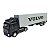 Miniatura Caminhão Volvo Fh12 Azul Carreta Baú 1:32 - Imagem 1