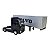 Miniatura Caminhão Volvo Fh12 Azul Carreta Baú 1:32 - Imagem 2