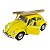 Miniatura Volkswagen Fusca Surf Amarelo Metal Kinsmart 1:32 - Imagem 4