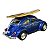 Miniatura Volkswagen Fusca Surf Azul Metal Kinsmart 1:32 - Imagem 5