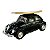 Miniatura Volkswagen Fusca Surf Preto Metal Kinsmart 1:32 - Imagem 1