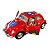 Miniatura Volkswagen Fusca Paz e Amor Vermelho Metal 1:32 - Imagem 2
