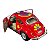 Miniatura Volkswagen Fusca Paz e Amor Vermelho Metal 1:32 - Imagem 3