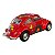 Miniatura Volkswagen Fusca Paz e Amor Vermelho Metal 1:32 - Imagem 6