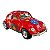 Miniatura Volkswagen Fusca Paz e Amor Vermelho Metal 1:32 - Imagem 7