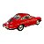 Miniatura Porsche 356 Carrera Vermelho Metal 1:32 - Imagem 5