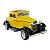 Miniatura Ford 3 Window Coupe 1932 Amarelo Metal 1:34 - Imagem 5
