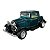 Miniatura Ford 3 Window Coupe 1932 Verde Metal 1:34 - Imagem 1