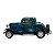 Miniatura Ford 3 Window Coupe 1932 Verde Metal 1:34 - Imagem 2
