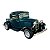 Miniatura Ford 3 Window Coupe 1932 Verde Metal 1:34 - Imagem 7