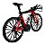 Miniatura Bicicleta Bike Time Trial Vermelho Metal 1:8 - Imagem 5