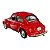 Miniatura Volkswagen Fusca Vermelho Metal 1:24 - Imagem 4