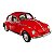 Miniatura Volkswagen Fusca Vermelho Metal 1:24 - Imagem 9