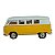 Miniatura Volkswagen Kombi Amarelo e Branco Kinsmart 1:32 - Imagem 2