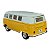 Miniatura Volkswagen Kombi Amarelo e Branco Kinsmart 1:32 - Imagem 3