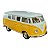 Miniatura Volkswagen Kombi Amarelo e Branco Kinsmart 1:32 - Imagem 5