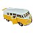 Miniatura Volkswagen Kombi Amarelo e Branco Kinsmart 1:32 - Imagem 7