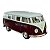 Miniatura Volkswagen Kombi Bordô e Branco Kinsmart 1:32 - Imagem 7