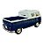Miniatura Volkswagen Kombi Picape Cab Dupla Azul 1:32 - Imagem 3