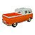 Miniatura Volkswagen Kombi Picape Cab Dupla Laranja 1:32 - Imagem 4