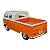 Miniatura Volkswagen Kombi Picape Cab Dupla Laranja 1:32 - Imagem 5