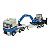 Miniatura Caminhão Prancha com Escavadeira CHB Azul 1:50 - Imagem 7