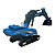 Miniatura Escavadeira Protótipo CHB Azul 1:87 - Imagem 4