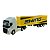 Miniatura Caminhão Volvo Branco Bau Amarelo Welly 1:64 - Imagem 2