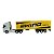 Miniatura Caminhão Volvo Branco Bau Amarelo Welly 1:64 - Imagem 5