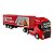 Miniatura Caminhão Volvo Vermelho Bau Vermelho Welly 1:64 - Imagem 1