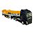 Miniatura Caminhão Volvo Azul Guindaste Welly 1:64 - Imagem 1