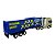 Miniatura Caminhão Scania Dourado Bau Azul Welly 1:64 - Imagem 3