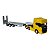 Miniatura Caminhão Scania Amarelo Prancha Welly 1:64 - Imagem 1