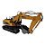 Miniatura Retro Escavadeira Huina 1535 Controle remoto 1:18 - Imagem 2