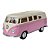 Miniatura Volkswagen Kombi Classic Rosa e Bege 1:32 - Imagem 1