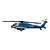 Miniatura Helicóptero Black Hawk EUA Azul Metal 1:96 - Imagem 3