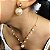 Conjunto Colar e Brinco com perolas, banhado a ouro 18k - Imagem 1