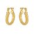 BRINCO ARGOLA DE TUBO PEQUENA COM PINO ITALIANO - BANHADO A OURO 18K - Imagem 1