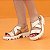 Sandália Feminina B-Comfy RL MAD MET OURO BRANCO - Imagem 1